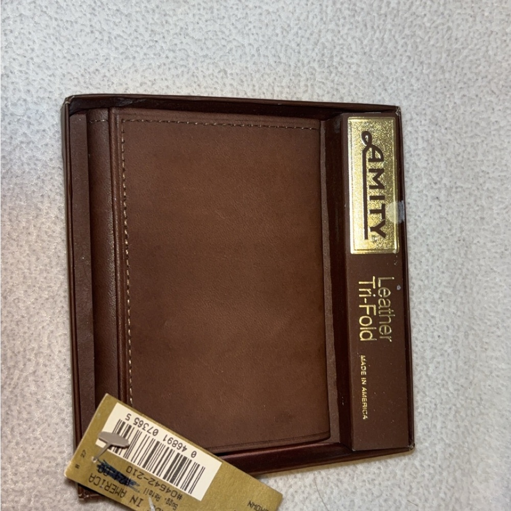 Ami Brown Leather Key Card Holder